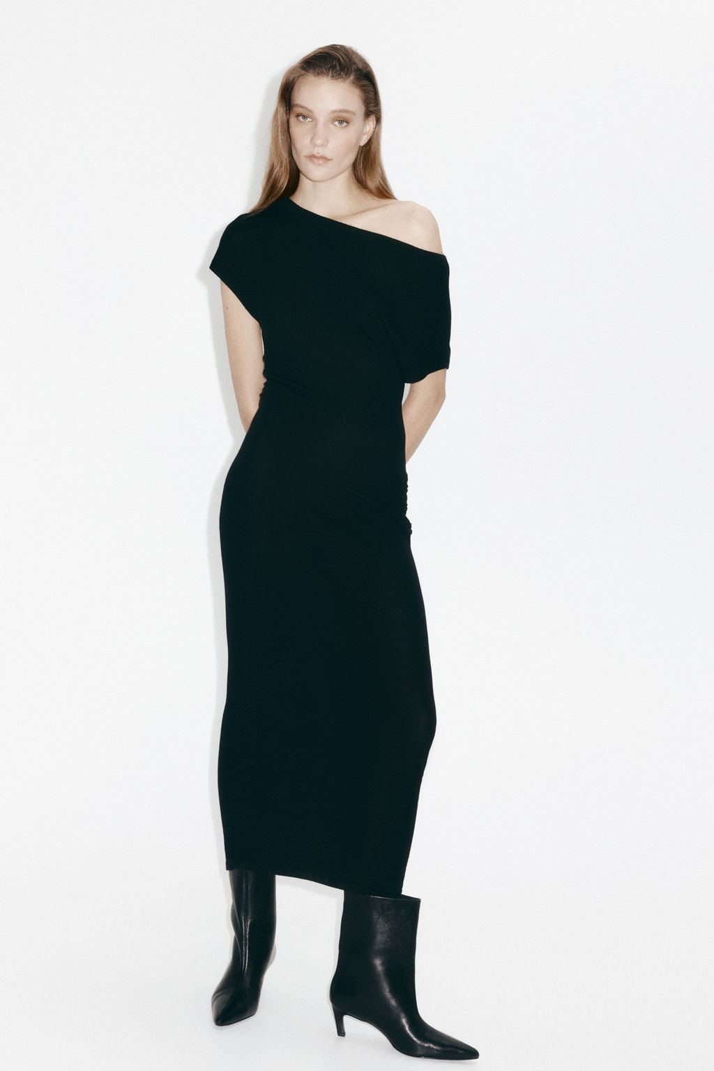 Vestido de un hombro en lana merino - H&m фото 2