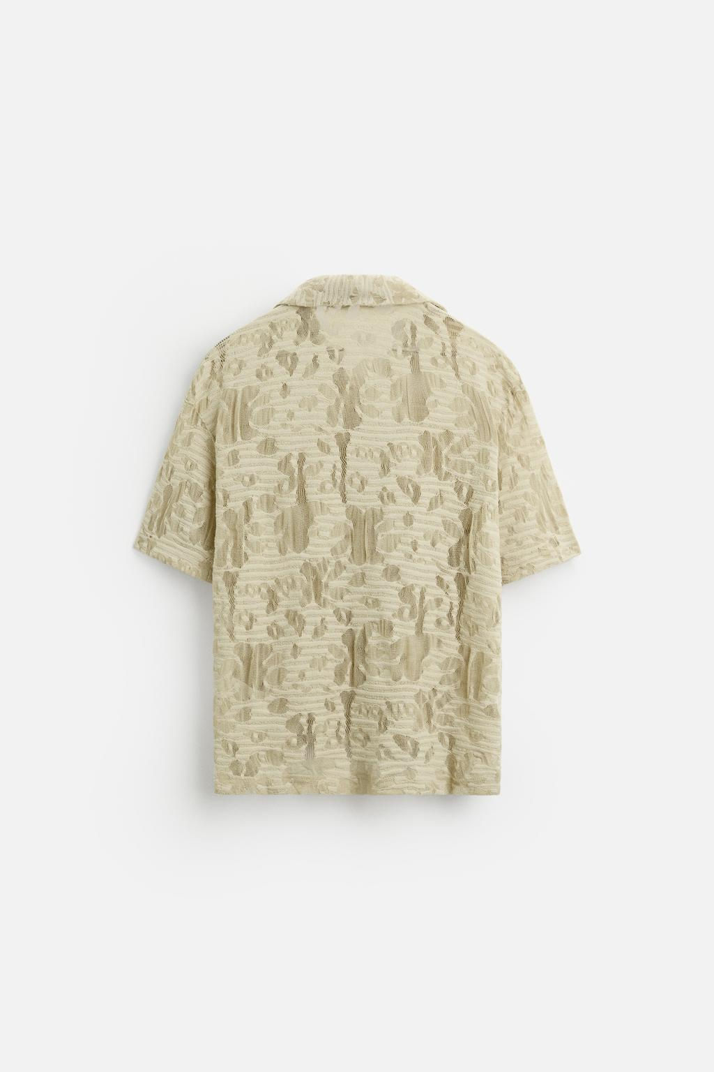 FLORAL JACQUARD SHIRT - Zara фото 7
