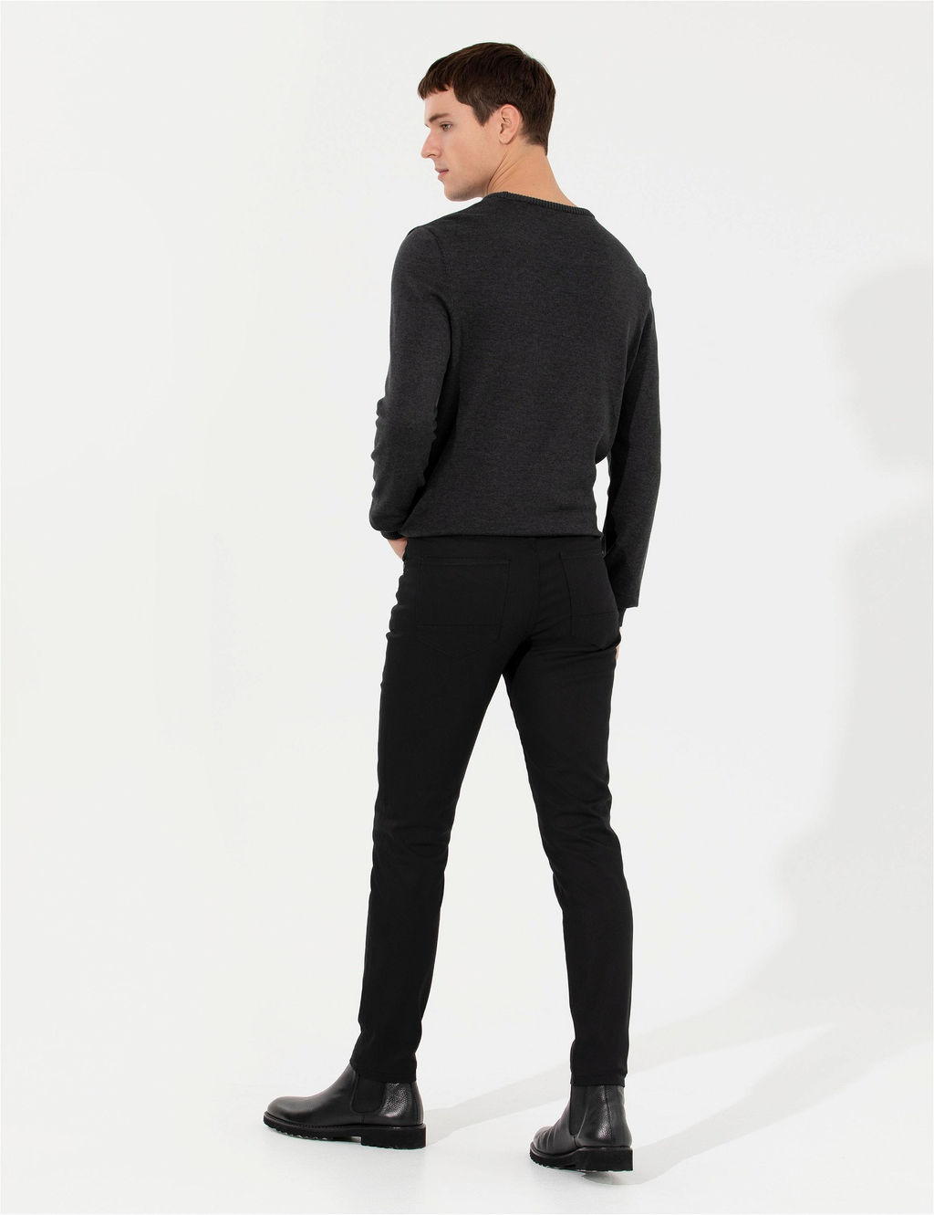 Siyah Slim Fit Kanvas Pantolon - Pierre cardin фото 4