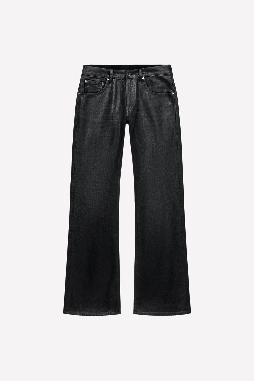 LUDOVIC DE SAINT SERNIN x ZARA WAXED LOW-RISE BOOTCUT JEANS фото 3