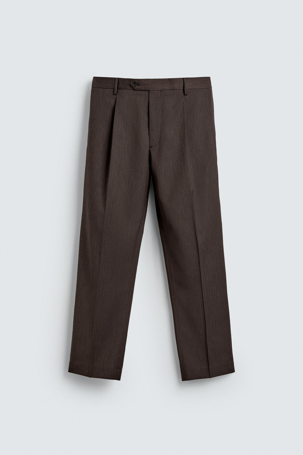 PANTAL?N REGULAR FIT TRAJE ESPIGA / Marr?n