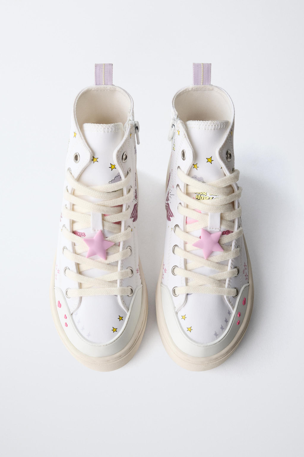 PRINTED HIGH-TOP SNEAKERS - Zara фото 5