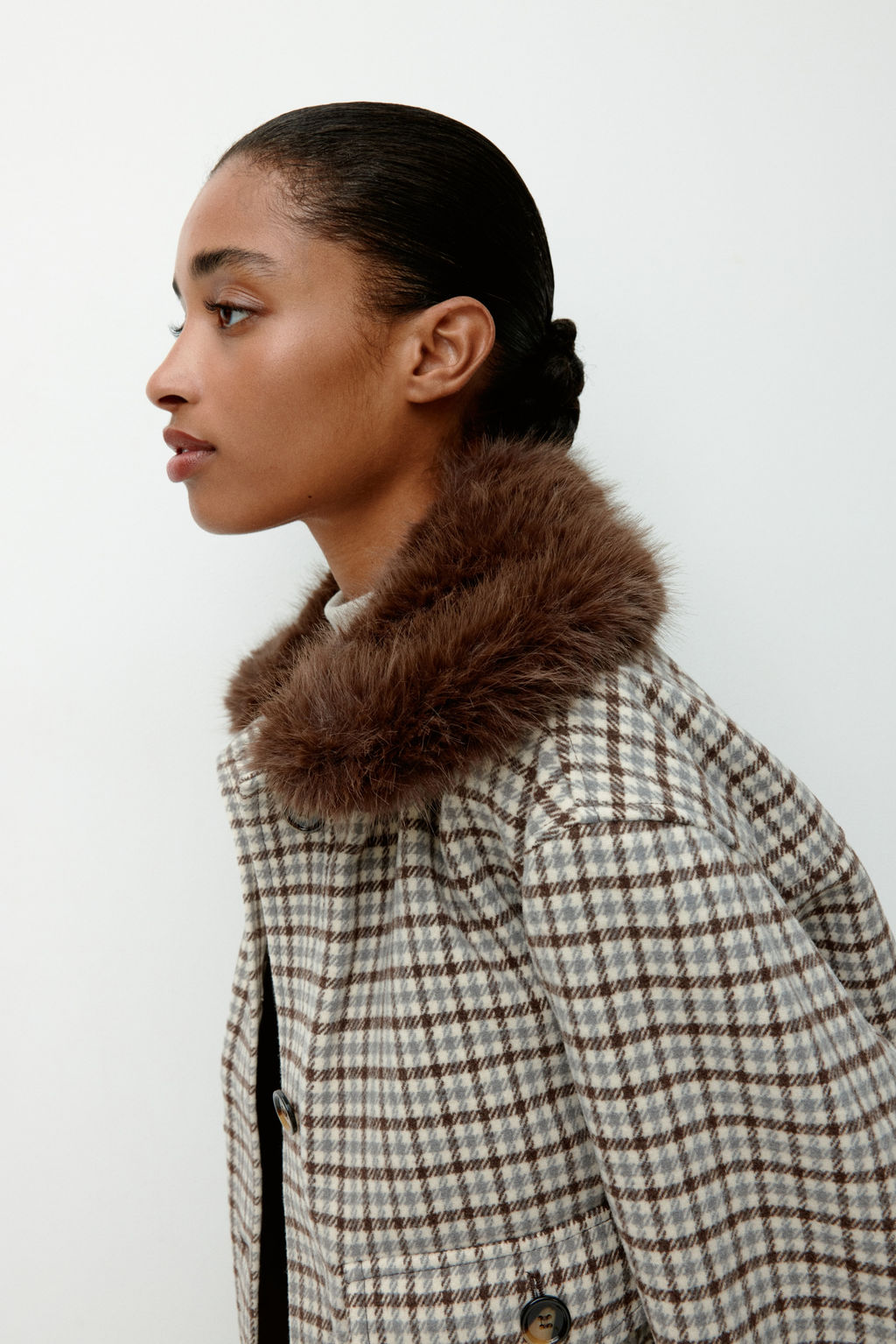 Cazadora de sarga con cuello efecto pelo - H&m фото 6