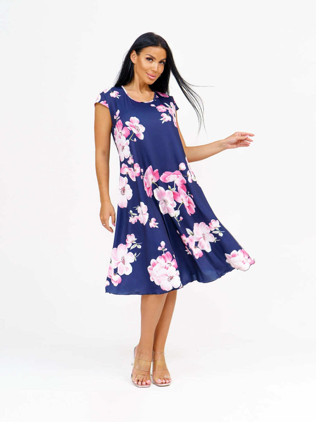 Сарафан женский, цвет синий розовый