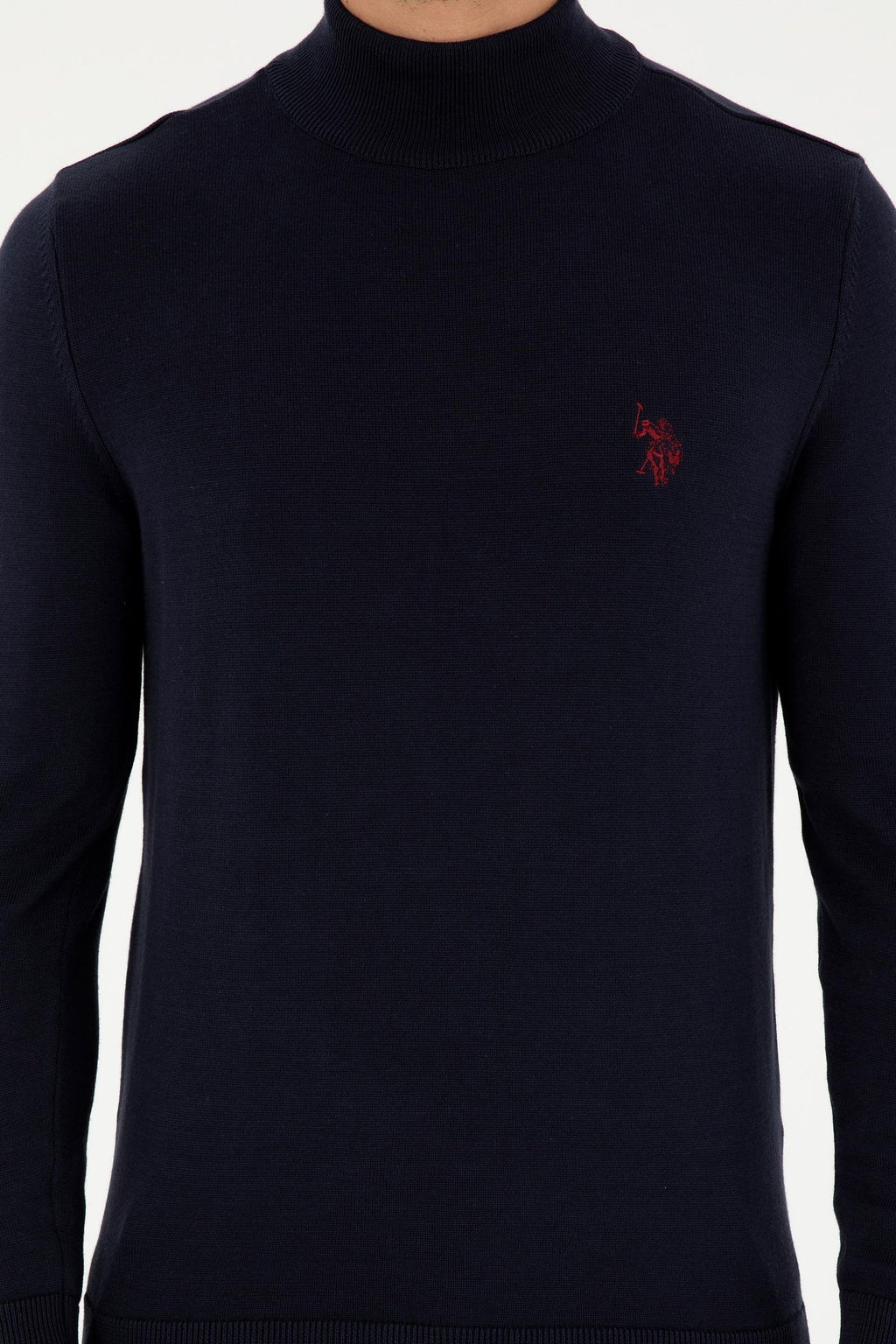 Мужской темно-синий базовый свитер Неожиданная скидка в корзине - U.s. polo assn фото 6