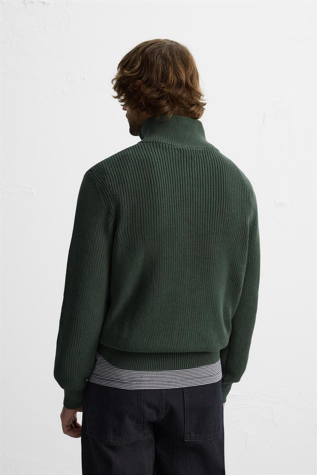 BASIC QUARTER-ZIP SWEATER - Zara фото 19