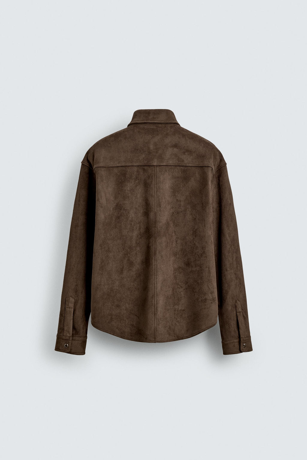 SOBRECAMISA REGULAR FIT EFECTO ANTE / Marr?n - Zara фото 7