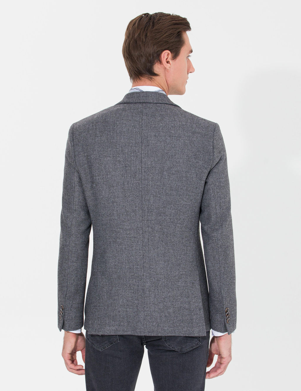 Узкая куртка антрацитового кроя - Cacharel фото 5