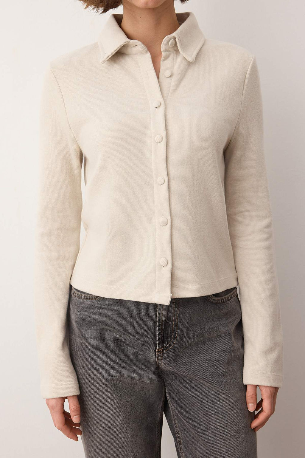 Tas Fitted Kumas Kaplamal? Dugme Detayl? Selanik Orme Bluz TWOAW26BZ00301