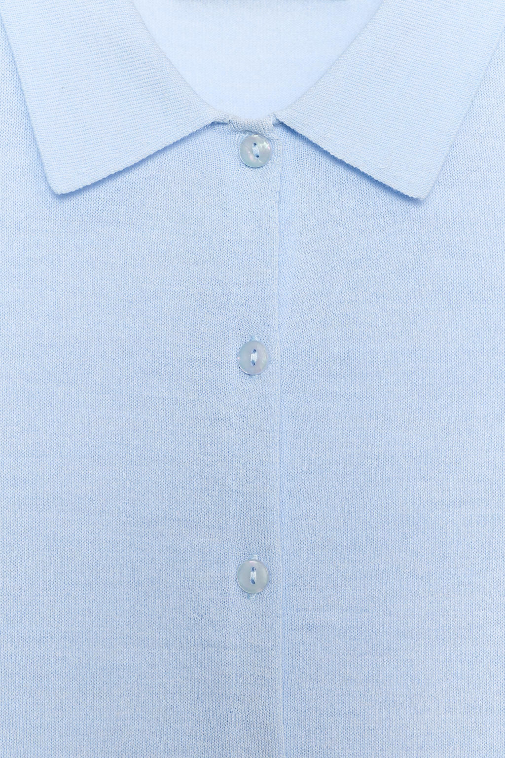 CHAQUETA PUNTO MANGA CORTA / Azul claro - Zara фото 9