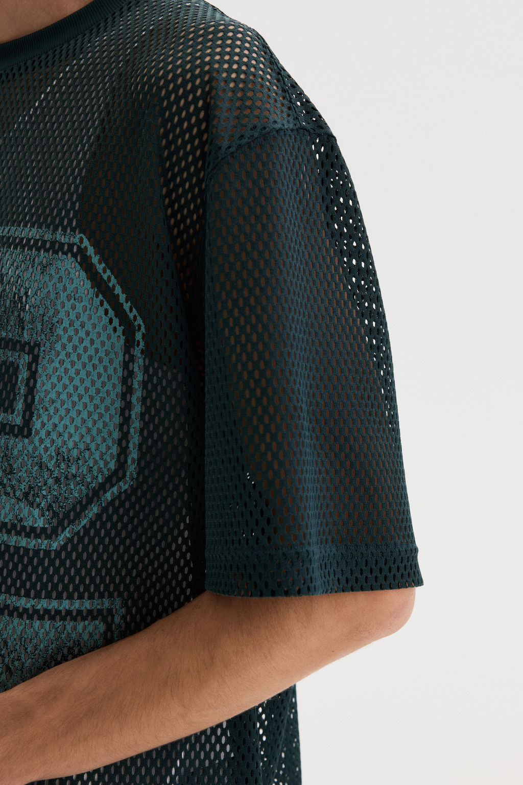 Camiseta de malla con estampado Oversized Fit - H&m фото 5