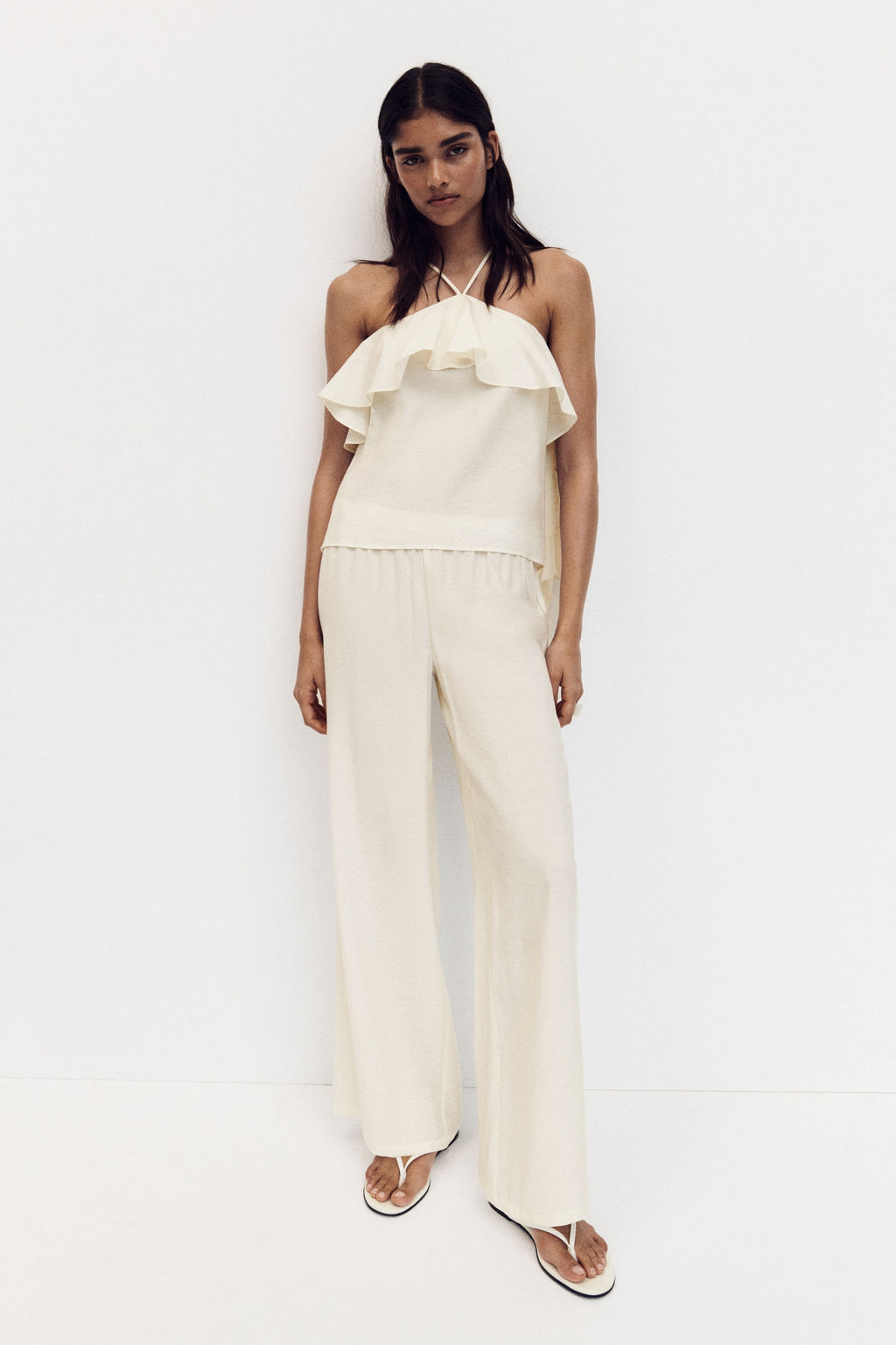 Top de tirantes finos con volante - H&m фото 3