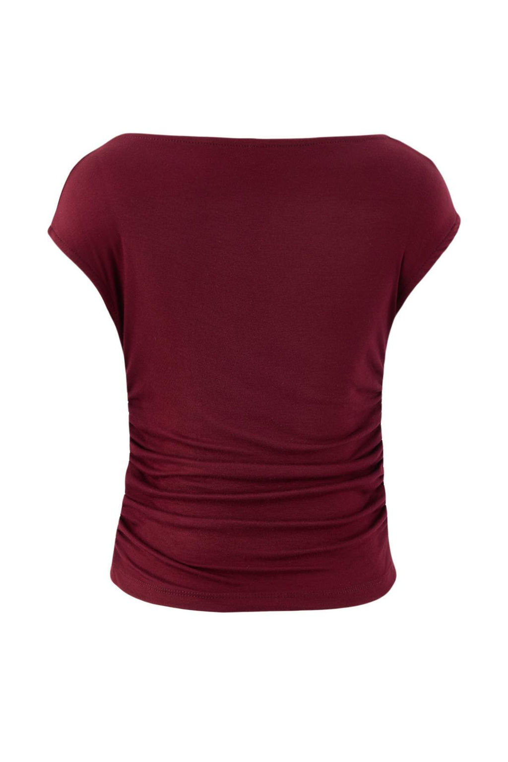 Siyah-Gri Melanj-Bordo D_z Fitted Bisiklet Yaka Kolsuz Crop Yumu_ak _rme Bluz TWOSS26BZ01089 - Trendyolmilla фото 4