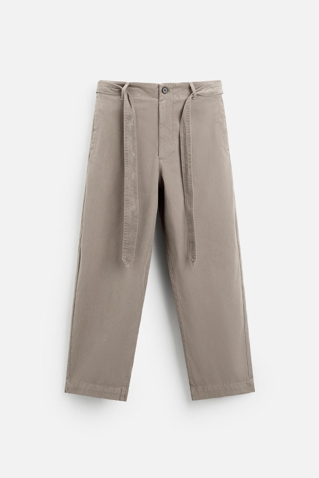 TEXTURED TROUSERS WITH BELT - Zara фото 25