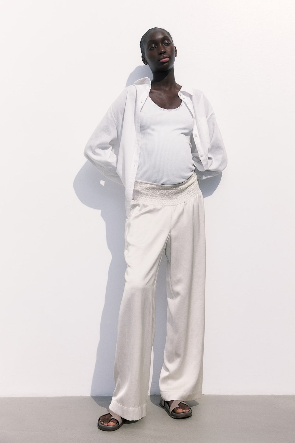 MAMA Pantalon de saten Before & After - H&m фото 3