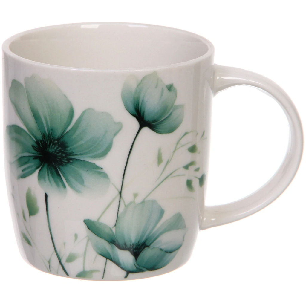 Цена за 2 шт. Кружка керамическая 350мл "Цветы акварель"