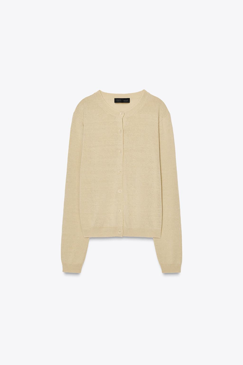 LINEN BLEND CARDIGAN - Zara фото 4