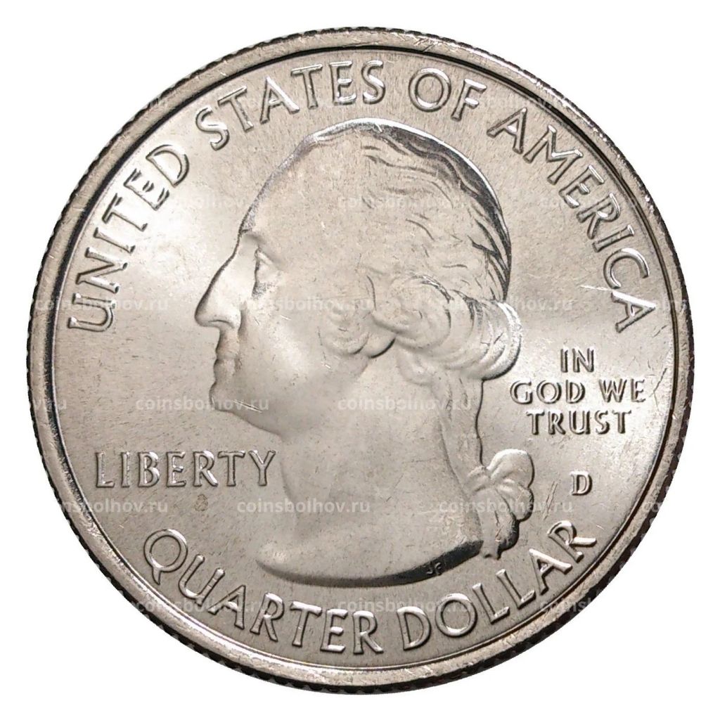 Монета 25 центов 2016 года D №31 Национальные парки - Национальный лес Шоуни