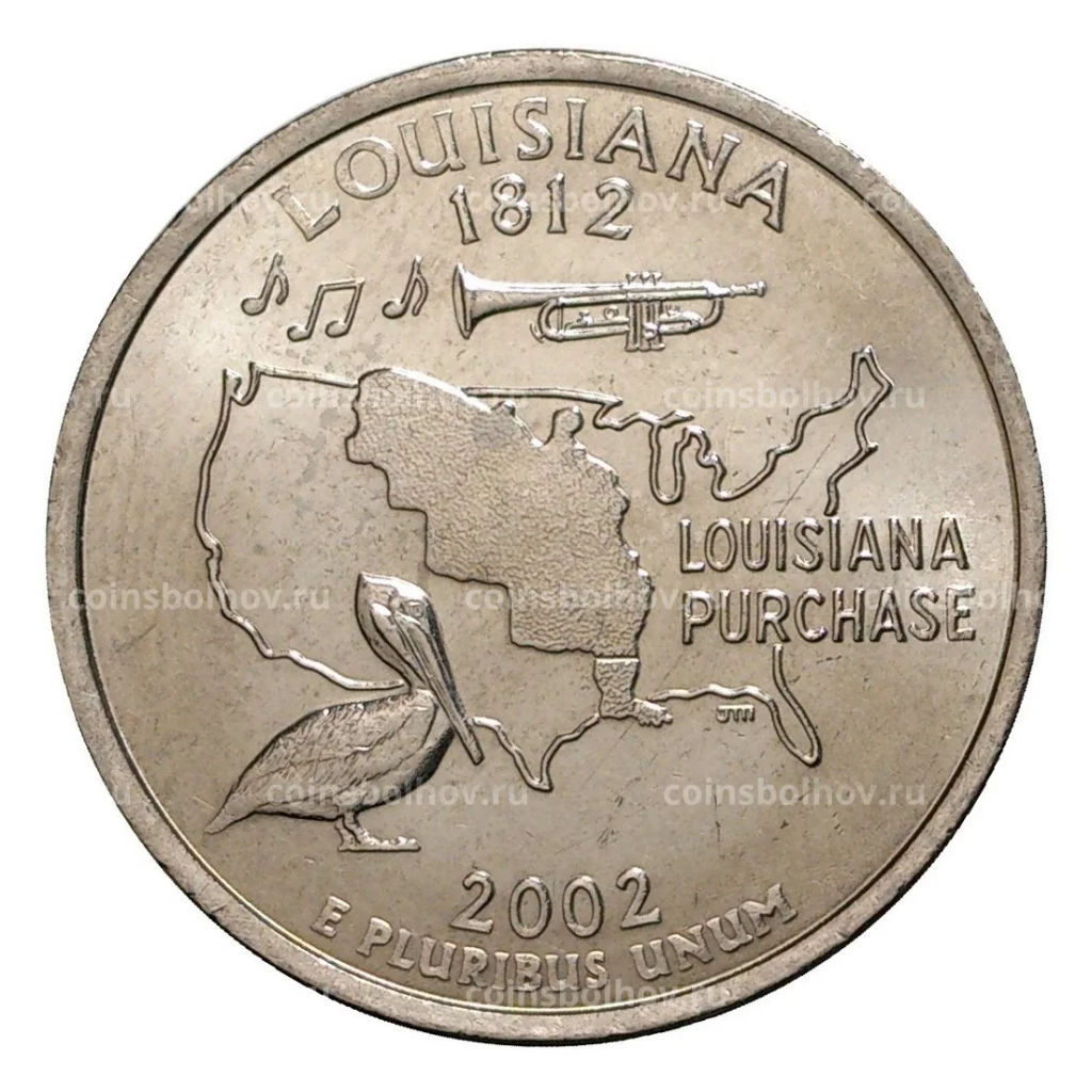 25 центов 2002 года P Штаты и территории - Луизиана