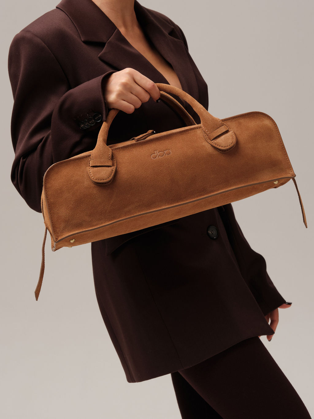 Замшевая сумка багет Doxie DBR 31157 св.коричневый фото 5