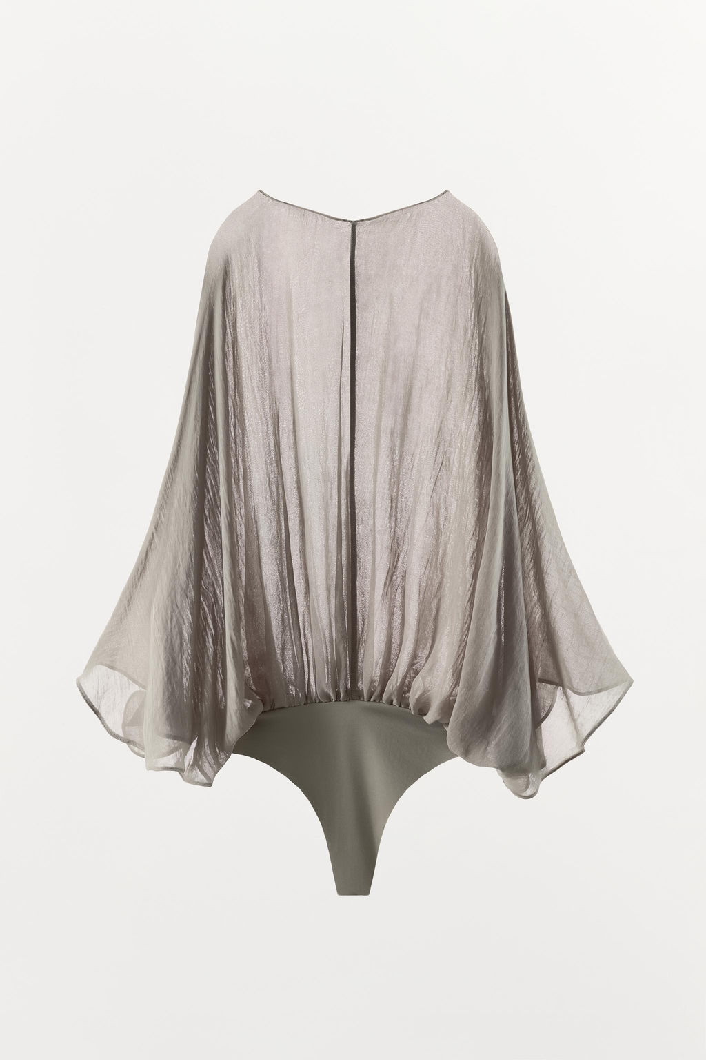BODY FLUIDO SEMITRANSPARENTE / Gris medio - Zara фото 7