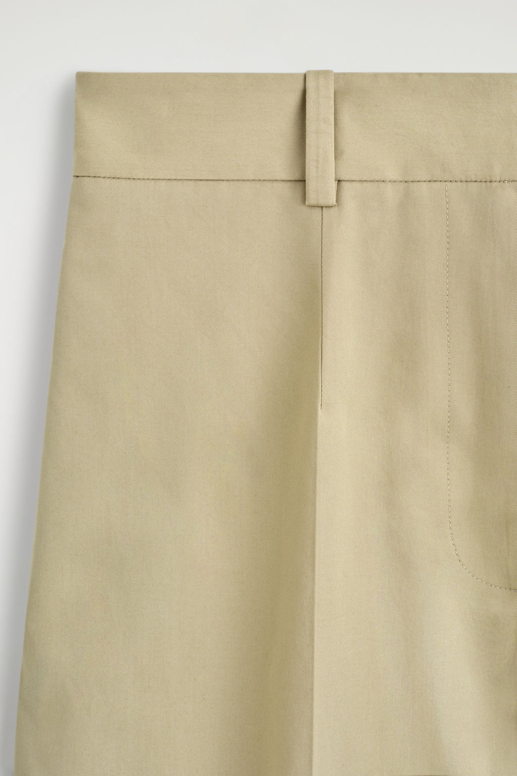 PANTAL?N WIDE LEG DE TWILL DE ALGOD?N
