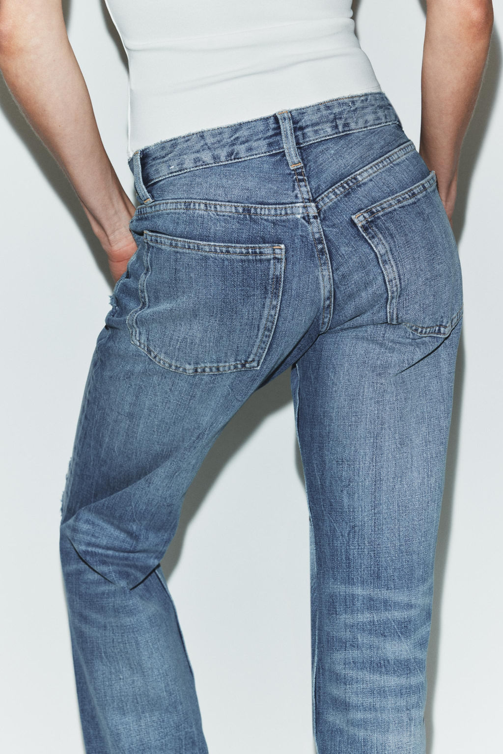 TRF MID-WAIST BAGGY JEANS - Zara фото 15