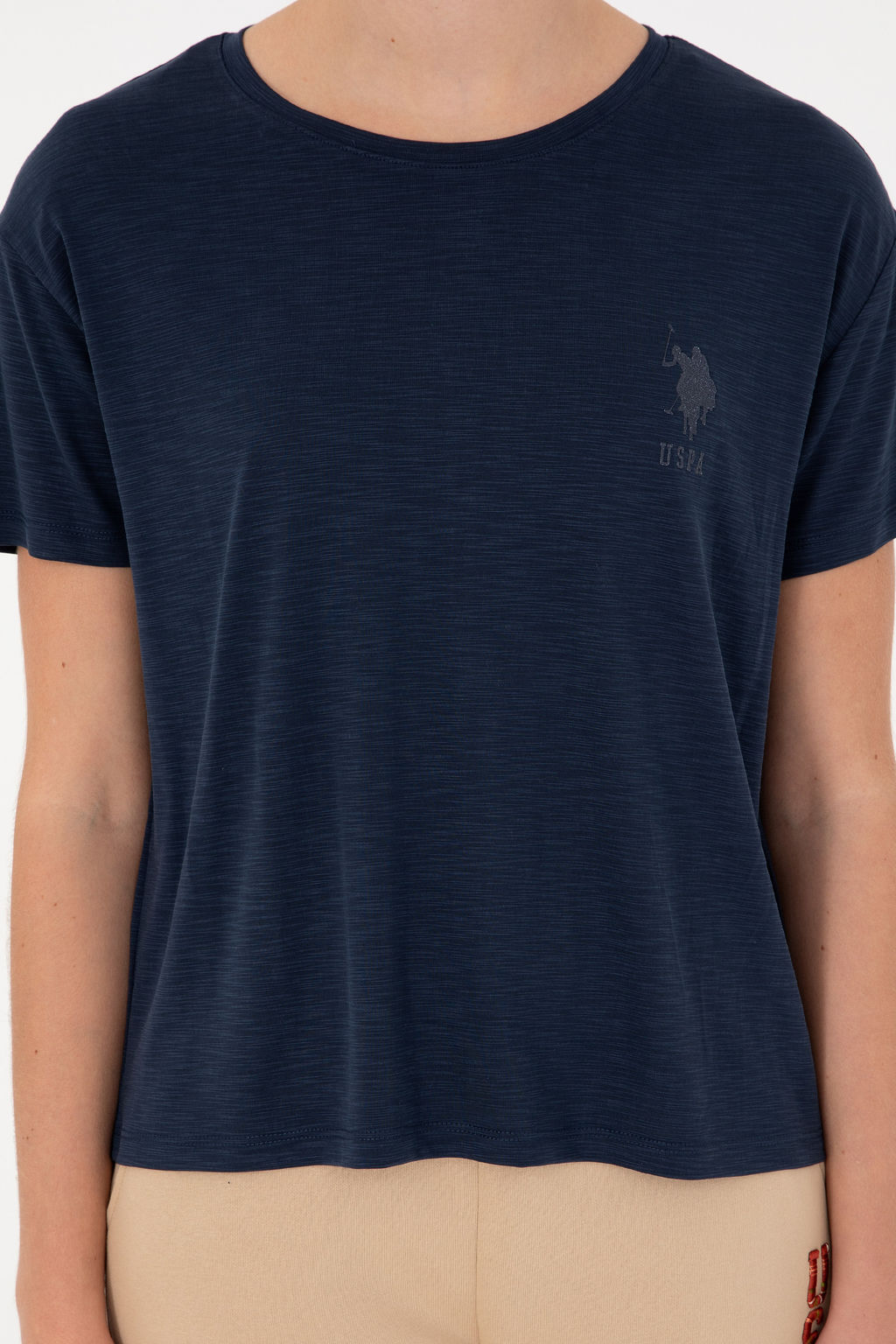 Женская темно-синяя футболка Неожиданная скидка в корзине - U.s. polo assn фото 13