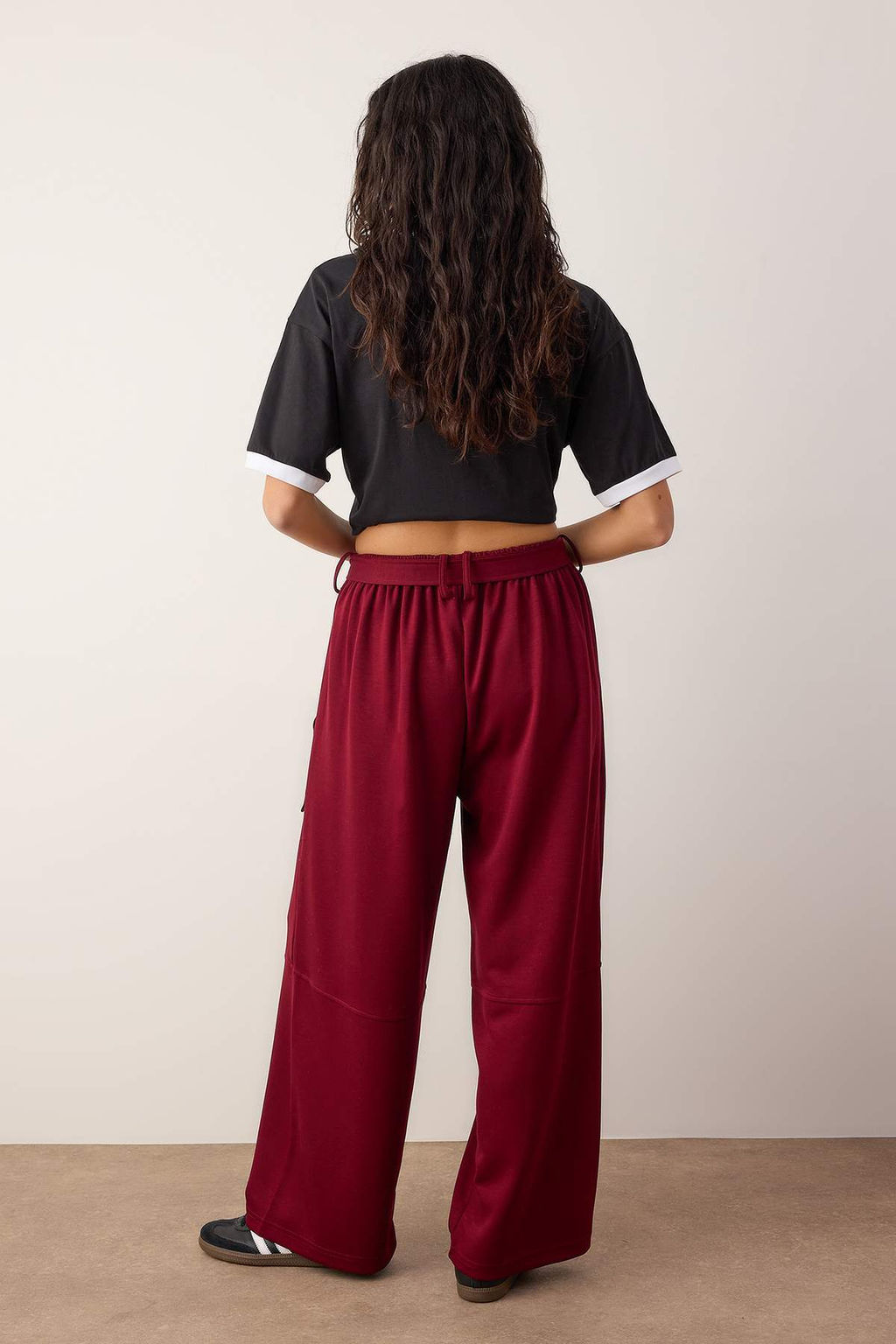 Bordo Wideleg/Genis Kal?p Orme Pantolon TWOAW26PL00141 - Trendyolmilla фото 4