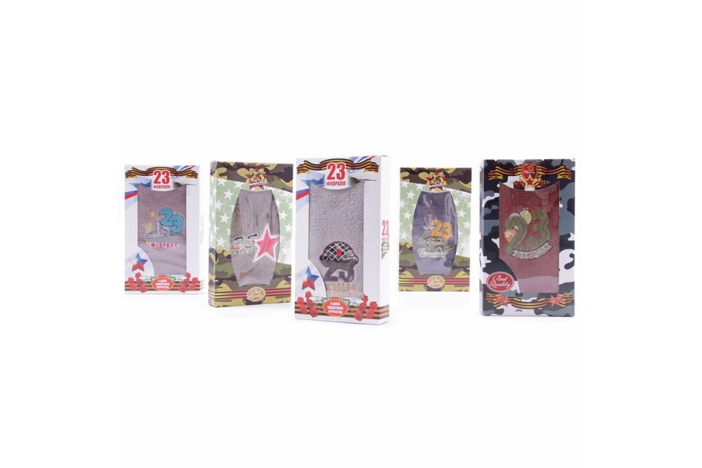 Полотенце микрофибра 23001-108 в шоколадке 23 февраля МР