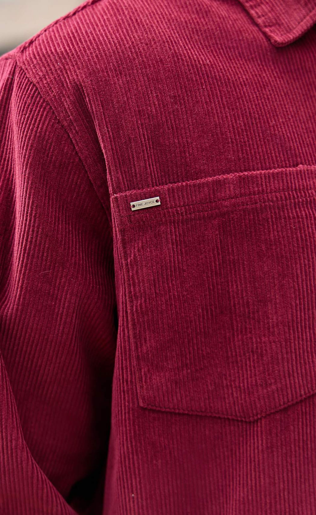 Рубашка вельвет F221-0470 bordo - Fine joyce фото 3