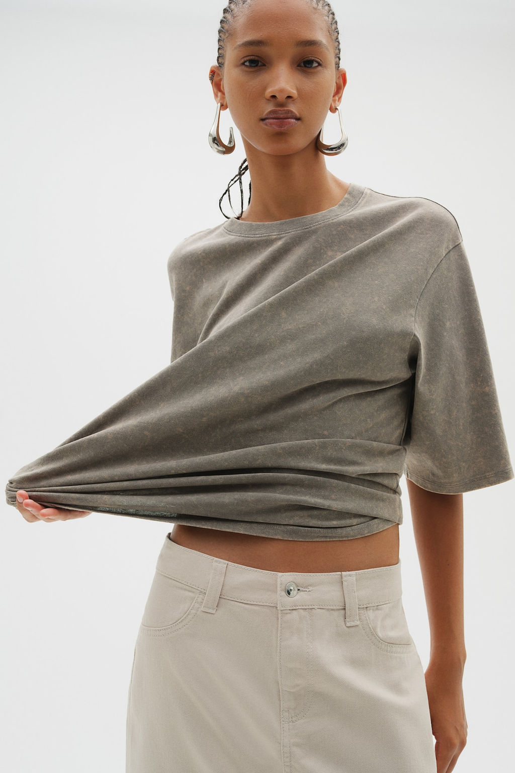 Falda de sarga con abertura - H&m фото 2