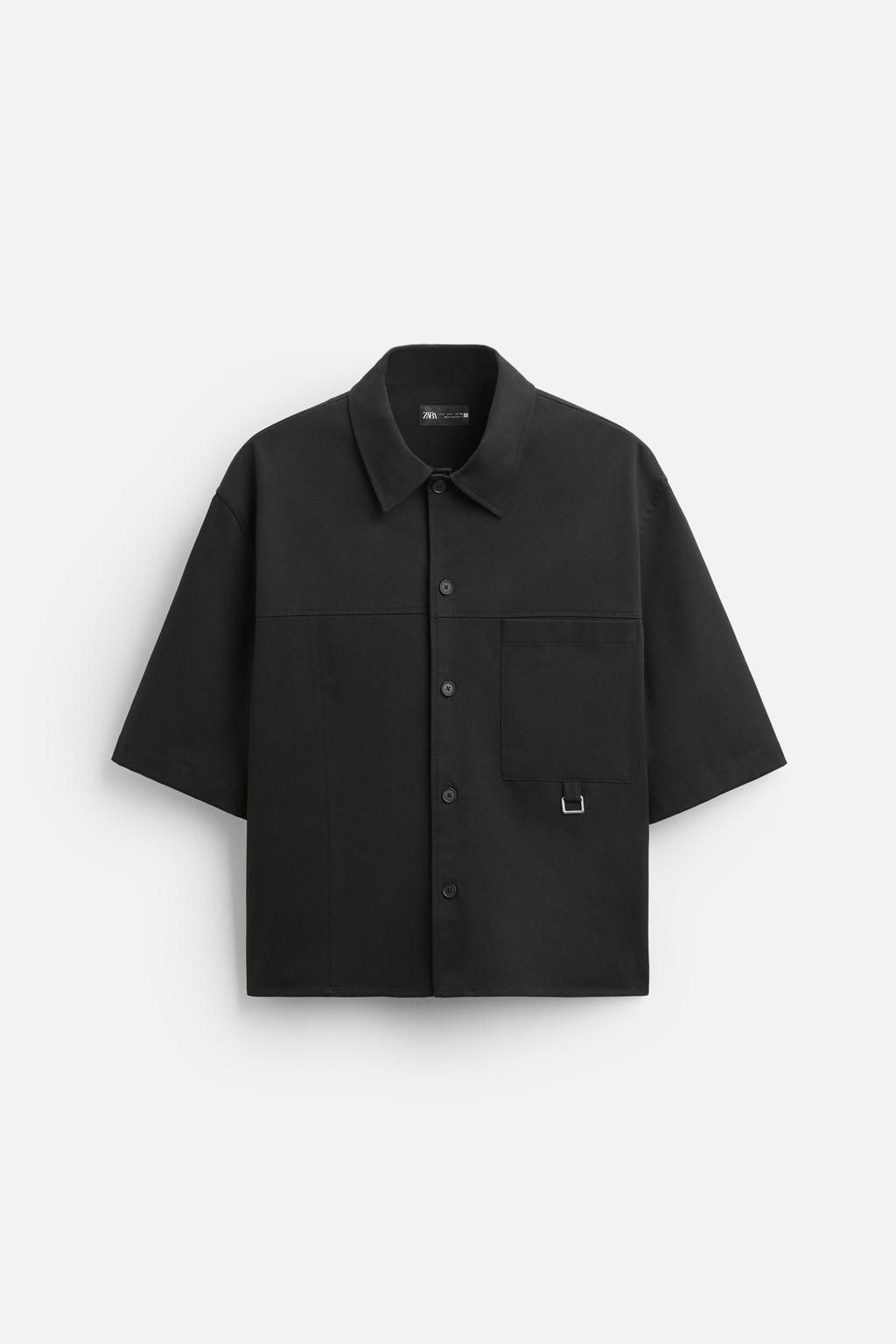 BOXY FIT OVERSHIRT WITH POCKET - Zara фото 6