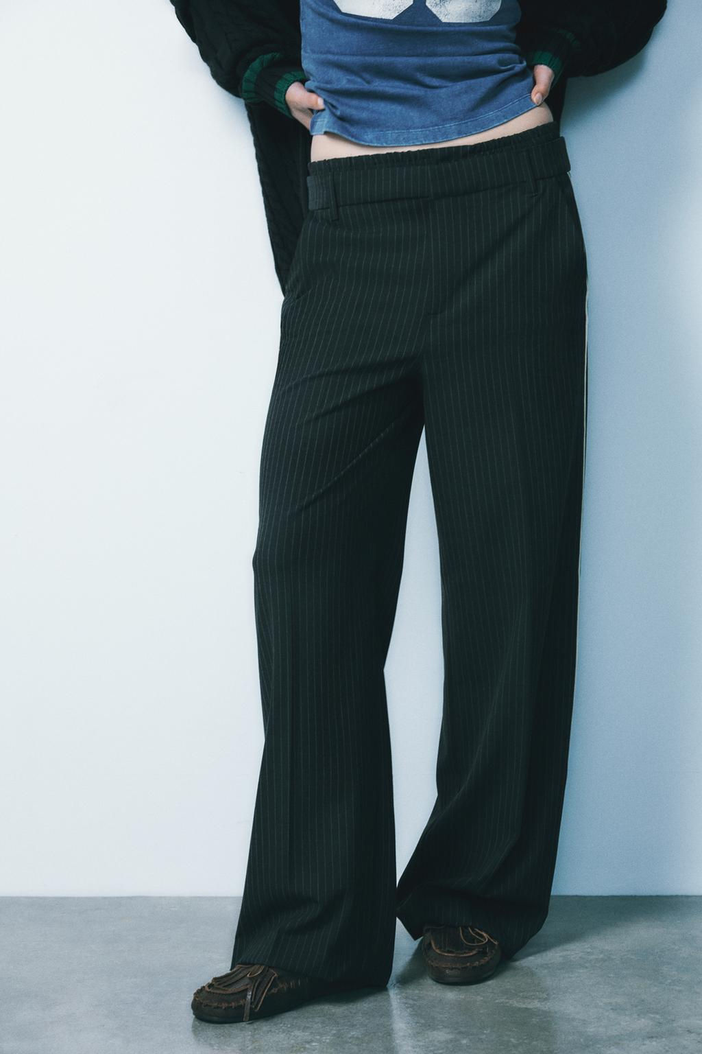 PINSTRIPE TROUSERS WITH BOXER DETAIL - Zara фото 18
