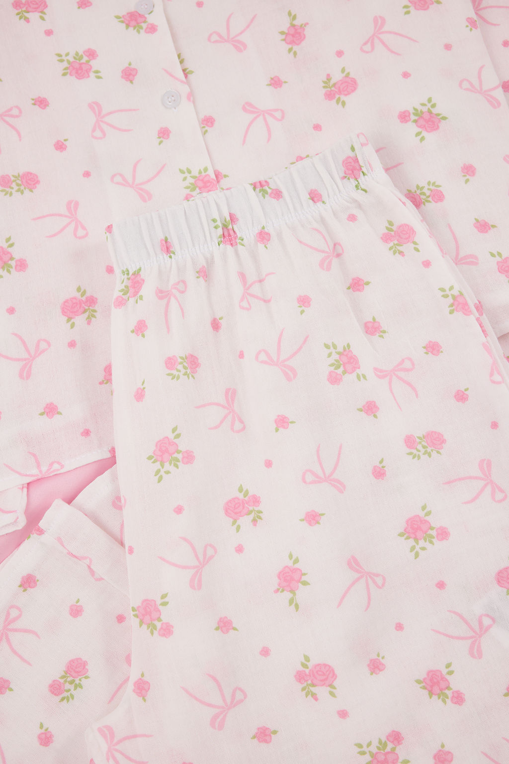 Beyaz-Cok Renkli Bask?l? Muslin Dokuma Pijama Tak?m? THMSS26PT00005 - Trendyolmilla фото 14