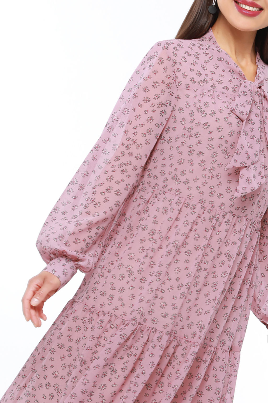 Многоярусное платье с бантом - Dstrend фото 7