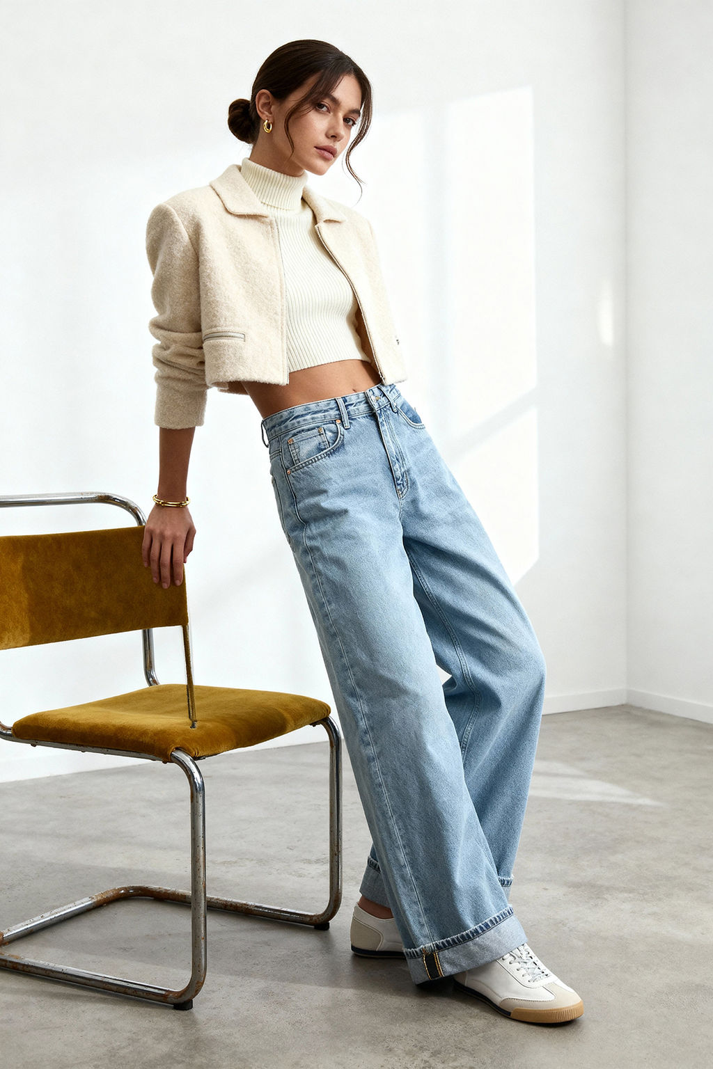 Koyu Mavi Katl? Paca Normal Bel Loose Baggy Jeans TWOSS25JE00001 - Trendyolmilla фото 10