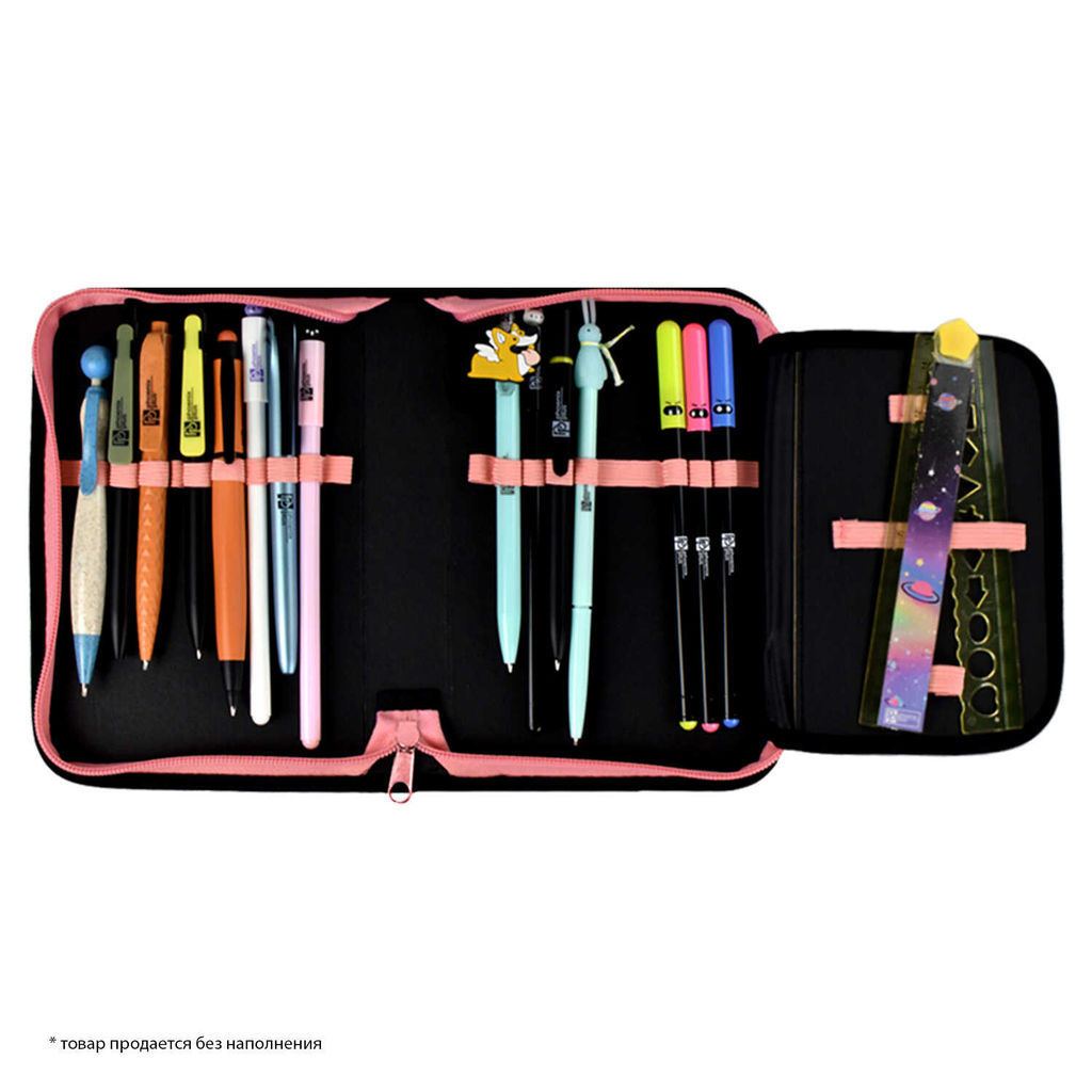 Пенал школьный, арт.53965/ 24 ХОРЕК (без наполнения, 13.3x20x3.5 cм, полиэстер, молния, полноцветная