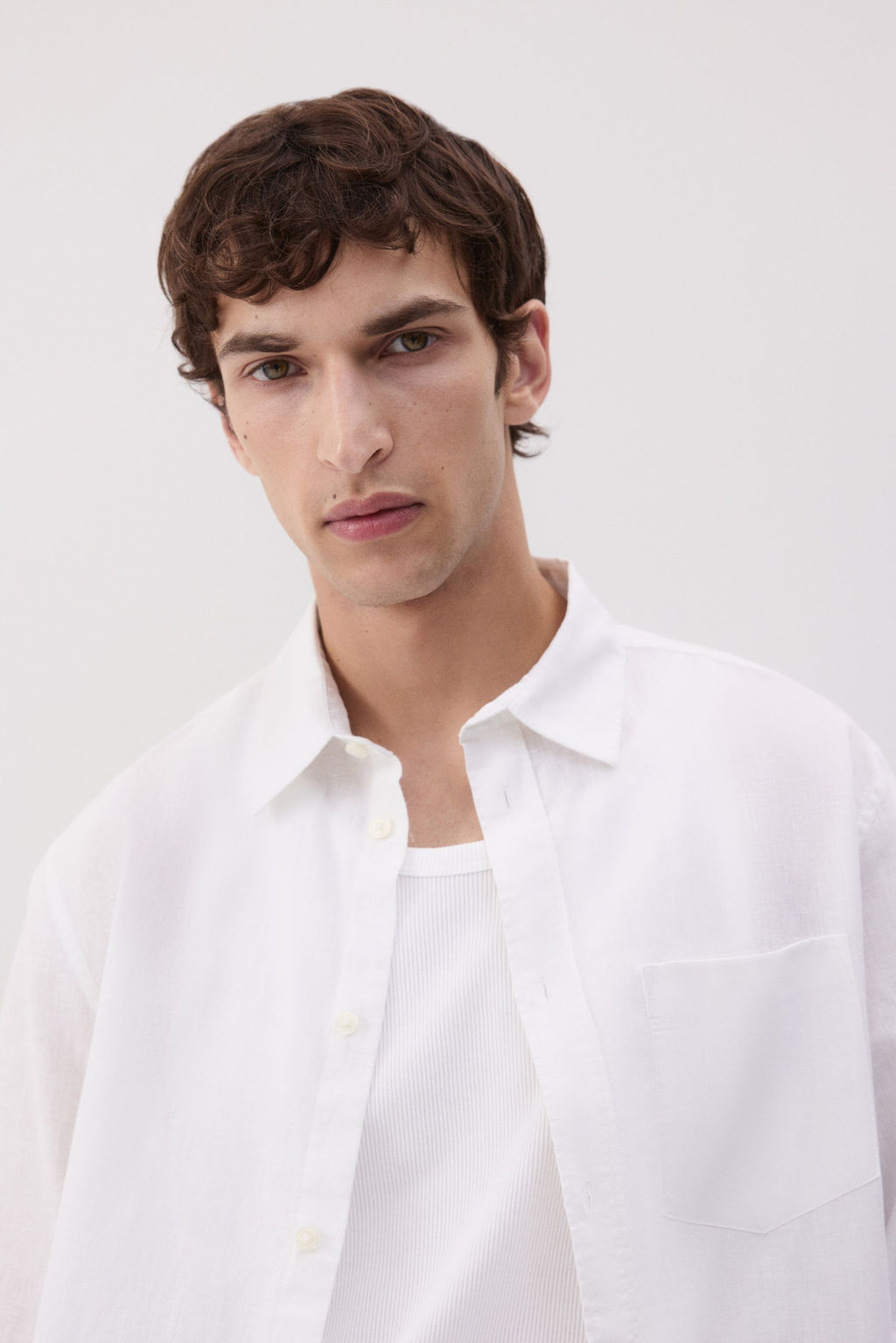 Camisa en mezcla de lino Regular Fit - H&m фото 10