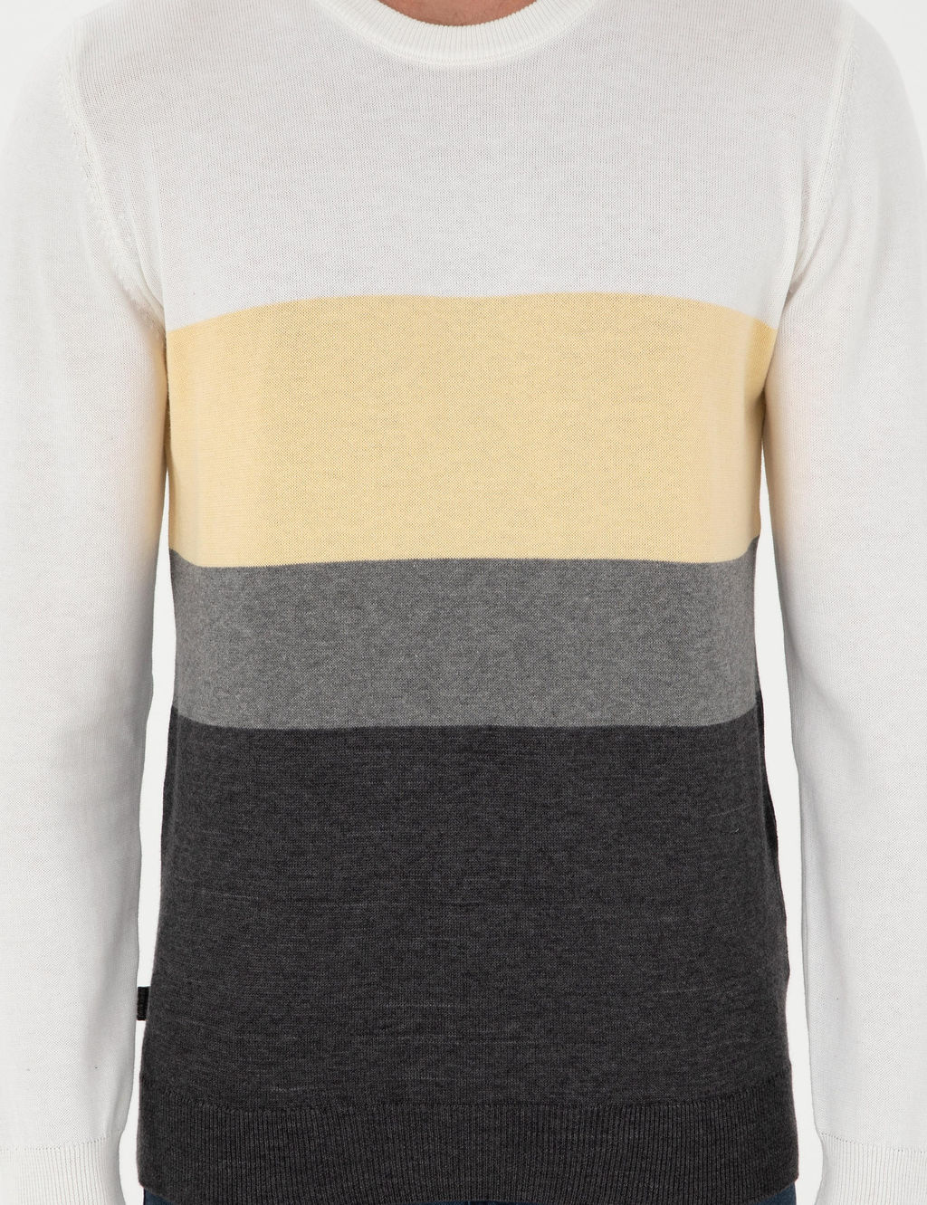 Gri Melanj Slim Fit Bisiklet Yaka Triko Kazak - Pierre cardin фото 6