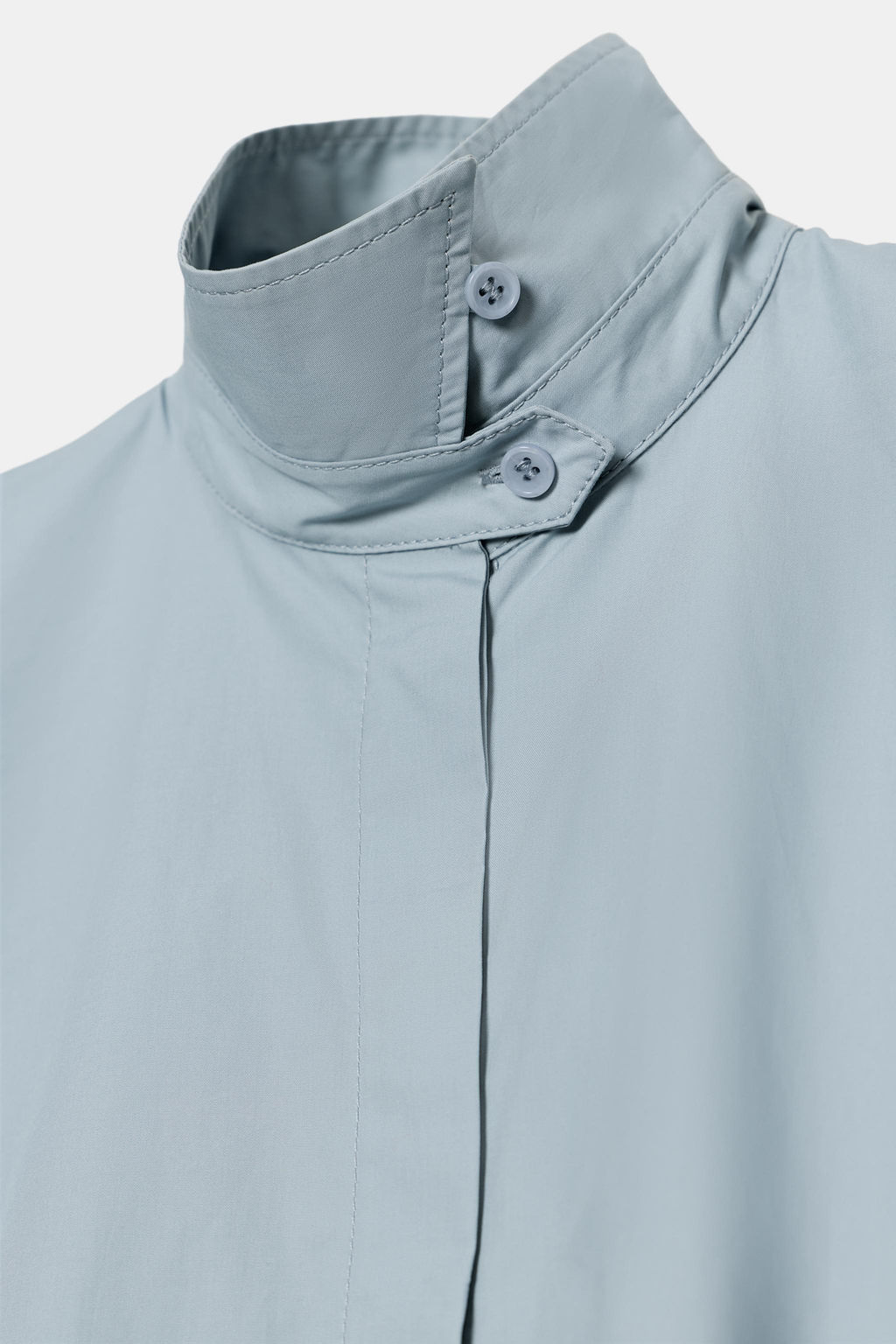 CAMISA MANGA ABULLONADA ZW COLLECTION / Azul / Gris - Zara фото 7