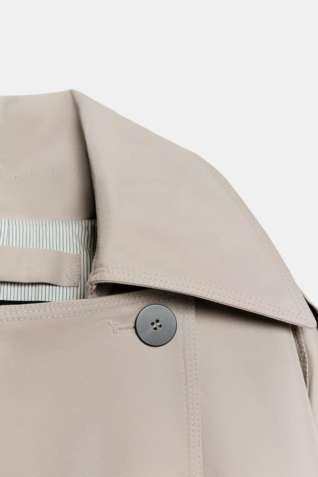 TRENCH OVERSIZE WATER REPELLENT ZW COLLECTION / Gris claro - Zara фото 10