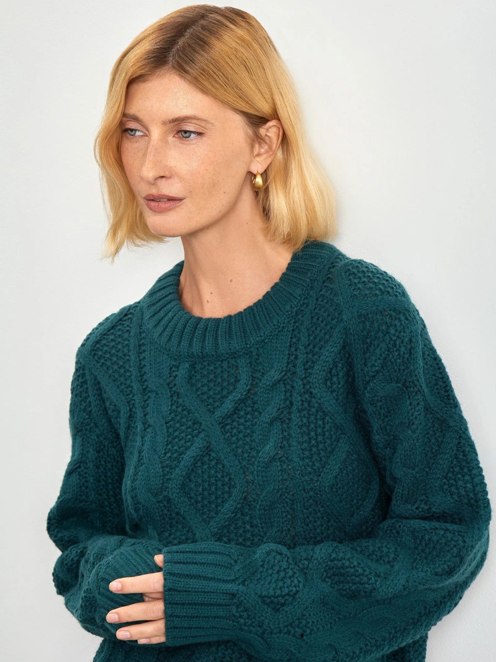 Джемпер с узорной вязкой B2876/hironel - Emka фото 11