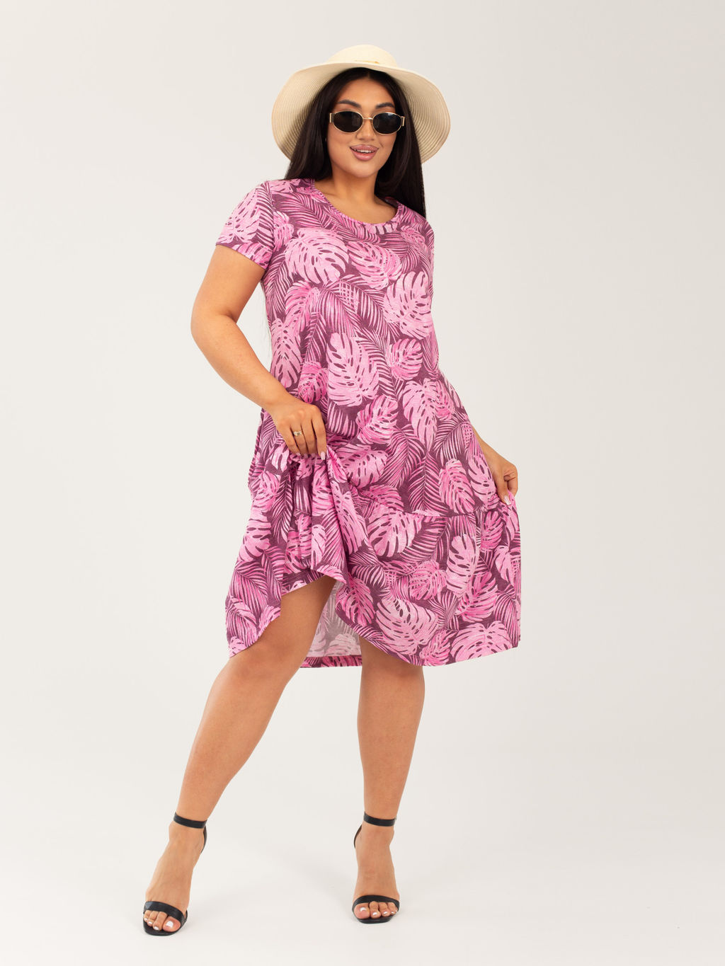 Платье женское кулирка "АГНИЯ" РОЗОВЫЙ