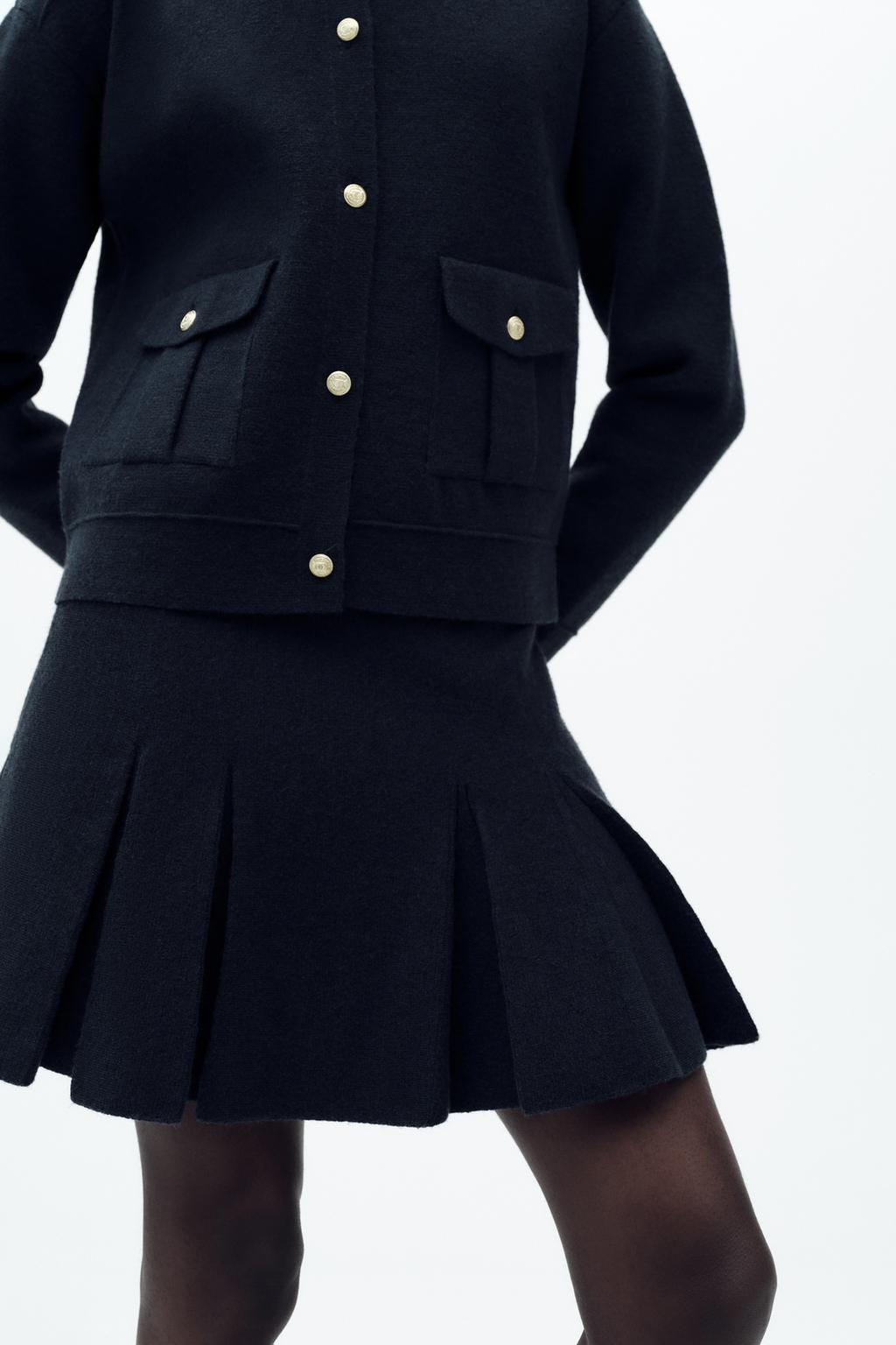 BOX PLEAT KNIT MINI SKIRT - Zara фото 2