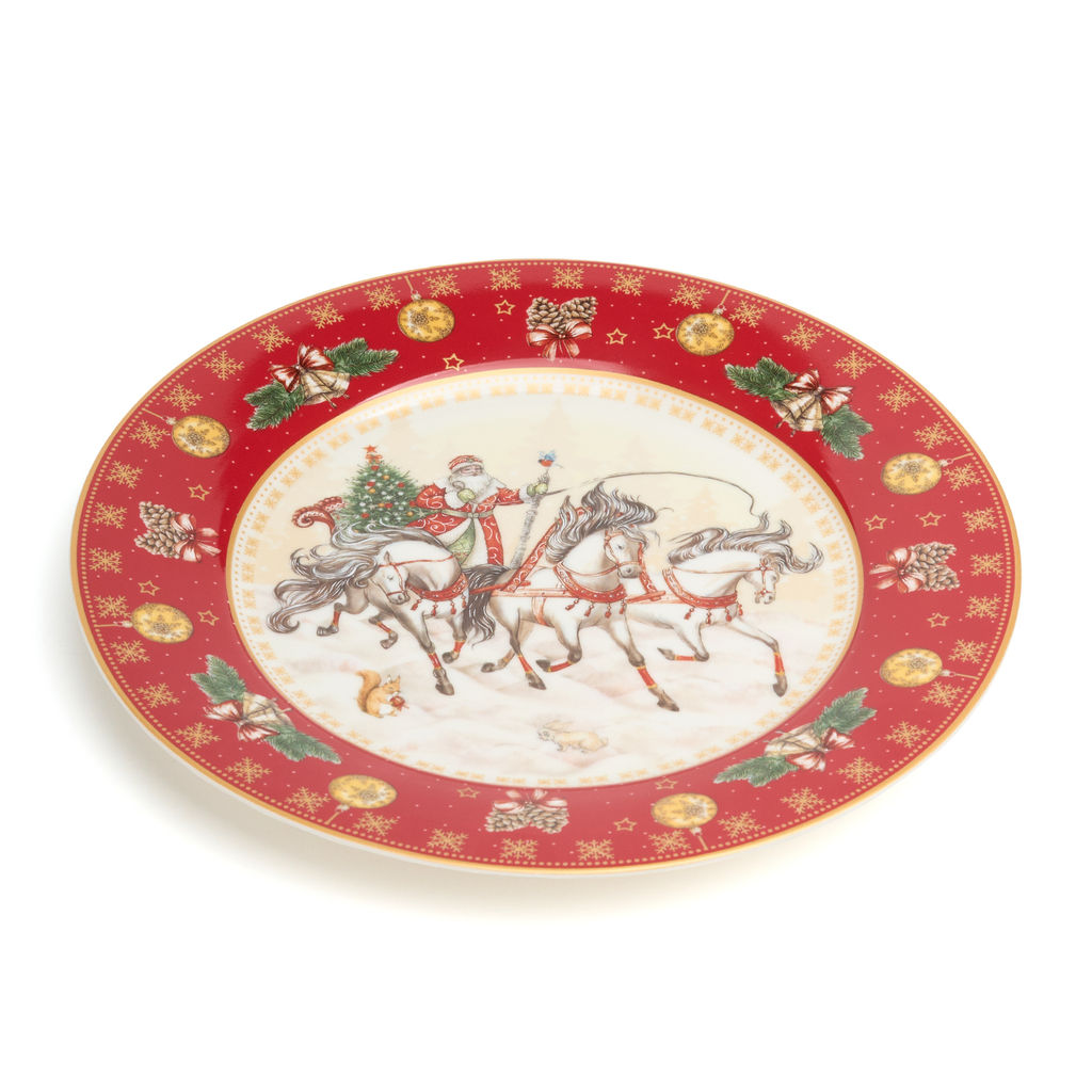 ТАРЕЛКА ОБЕДЕННАЯ LEFARD ТРОЙКА 20,5 СМ КРАСНАЯ (КОР=18ШТ.)  фото 4