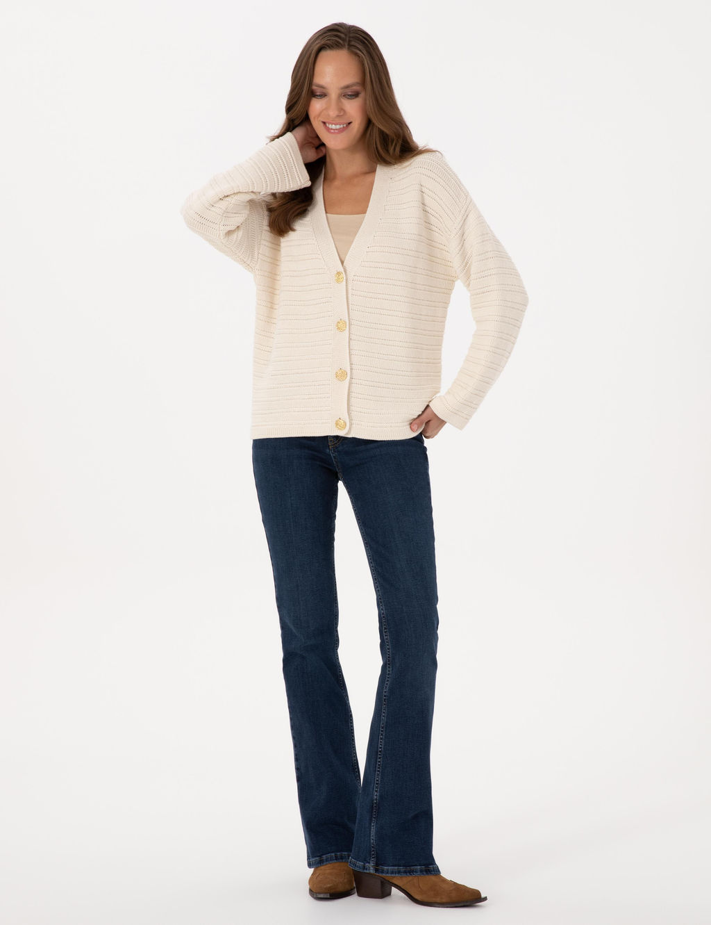 Ekru Comfort Fit Triko H_rka - Pierre cardin фото 4