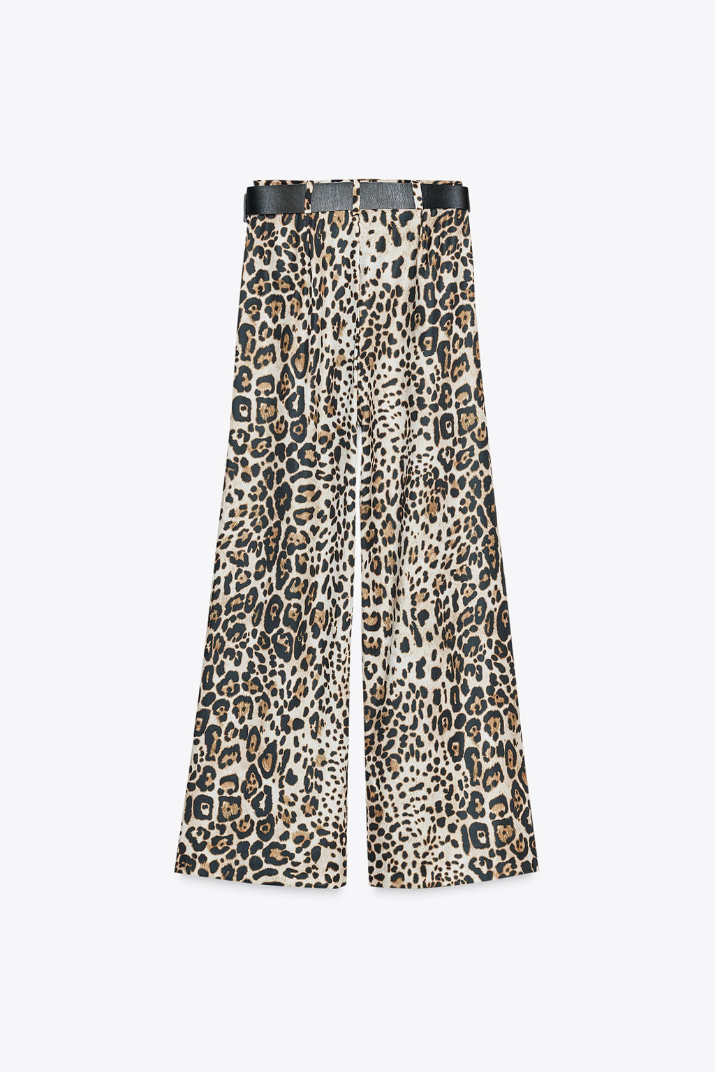 WIDE SATIN TROUSERS WITH BELT