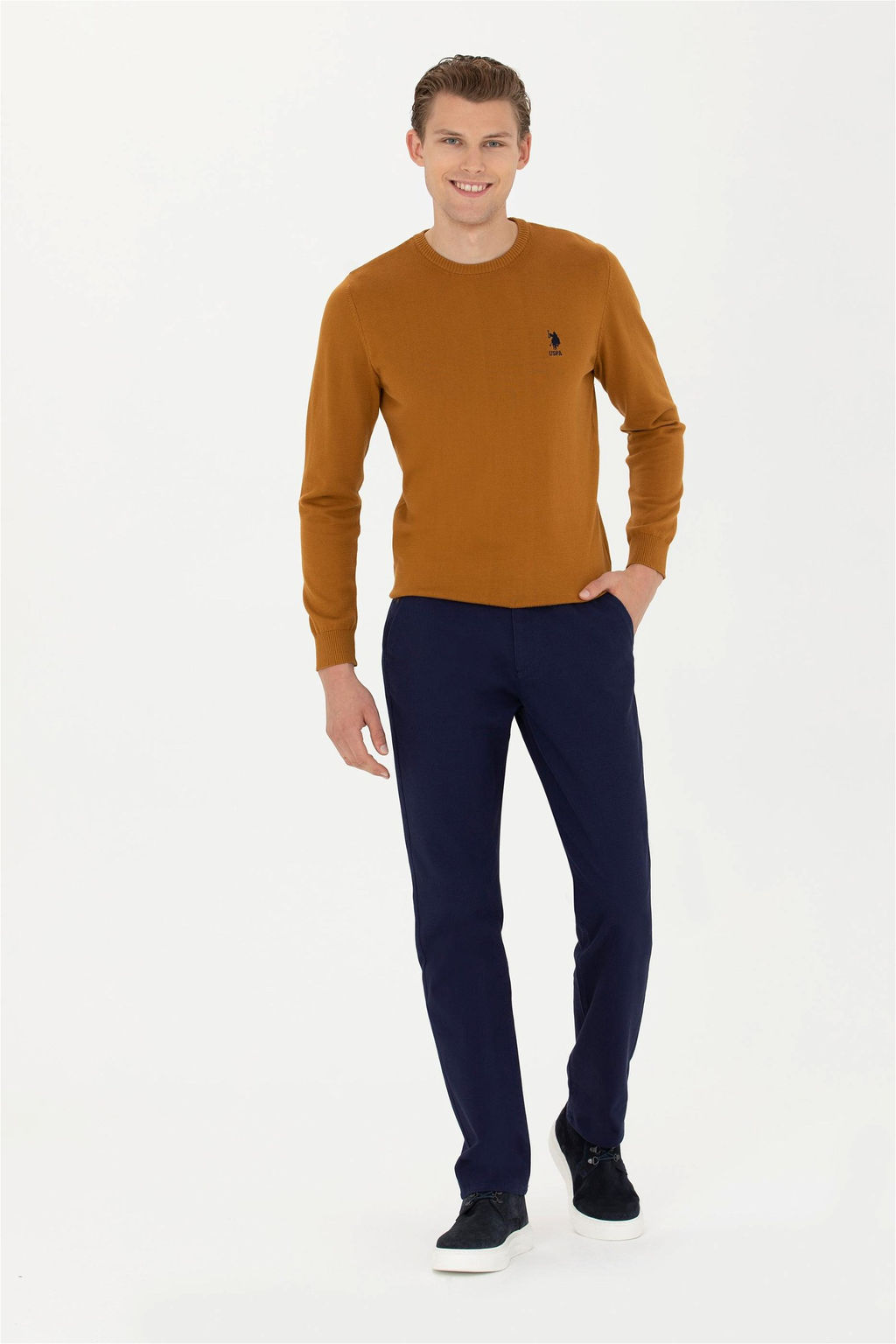 Erkek Lacivert Kanvas / Chino Pantolon Sepette S_rpriz _ndirim