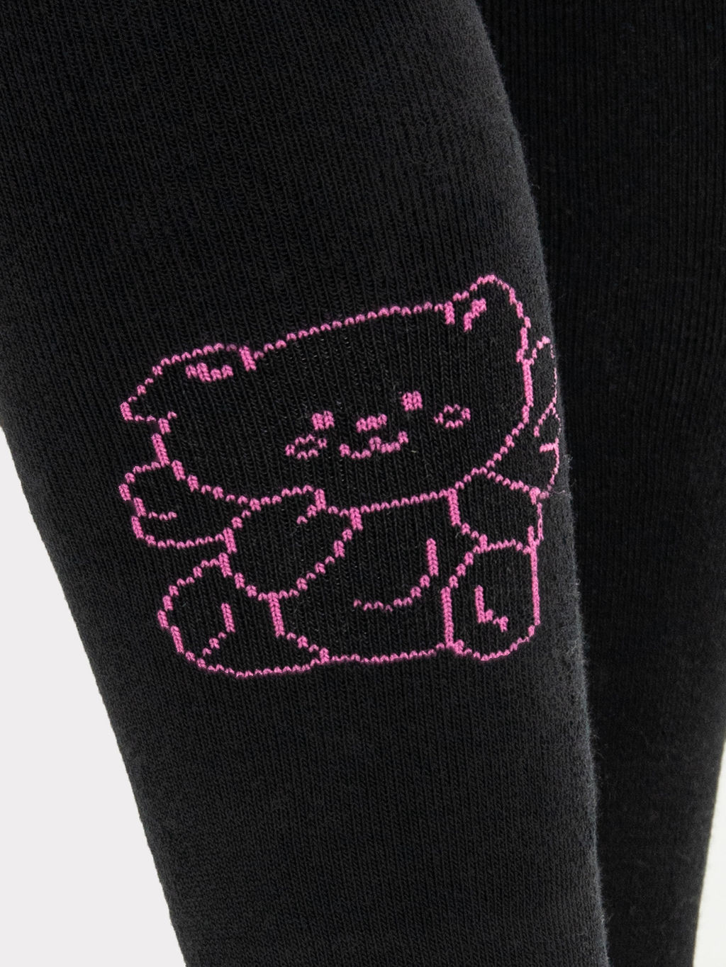 Цена за 3 пары! Колготки детские черные с рисунком в виде крылатых медведей - Mark formelle фото 4